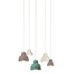 Berimbau Multi Light Pendant - Crema / Mocha / Turquoise