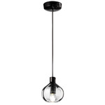 Afoxe Glass Pendant - Black / Transparent