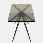 Dean Rectangular Side Table - Blackened Steel / Bronzed Glass