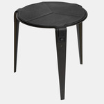 Bardot Side Table - Blackened Steel / Black