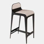 Bardot Stool - Blackened Steel / Beige