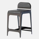 Bardot Stool - Blackened Steel / Black