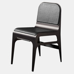Bardot Chair - Blackened Steel / Black