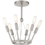 Royalty Semi Flush Ceiling Light - Brushed Nickel