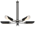 Turbine Chandelier - Brushed Nickel / Coal