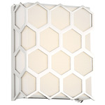 Missing Link Wall Sconce - Polished Nickel / White Linen