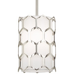 Missing Link Mini Pendant - Polished Nickel / White Linen