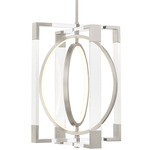 Double Take Pendant - Clear / Brushed Nickel