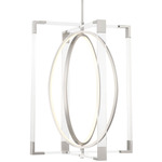 Double Take Pendant - Clear / Brushed Nickel