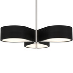 Side Step Chandelier - Polished Nickel / Coal