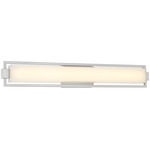 Opening Act Bathroom Vanity Light - Brushed Nickel / Frosted