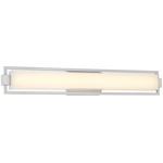 Opening Act Bathroom Vanity Light - Brushed Nickel / Frosted