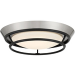Beam Me Up! Ceiling Light - Brushed Nickel / Coal / Etched Glass