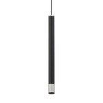 Wand Mini Pendant - Coal / Brushed Nickel / Clear