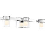 Herald Bathroom Vanity Light - Chrome / Frost / Clear