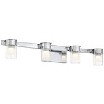 Herald Bathroom Vanity Light - Chrome / Frost / Clear