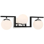 Alluria II Bathroom Vanity Light - Coal / Etched Opal