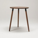 Crescenttown Side Table - Black / Walnut