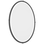 Beveled Oval Mirror - Black / Mirror
