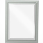 Beveled Oval Mirror with Leaf - Vintage Platinum / Mirror