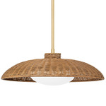 Delano Pendant - Vintage Gold Leaf / Natural