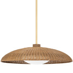 Delano Pendant - Vintage Gold Leaf / Natural