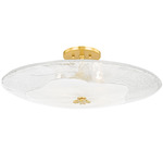 Lago Ceiling Light - Aged Brass / White