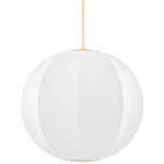 Jupiter Pendant - Aged Brass / White