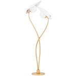 Frond Floor Lamp - Gold Leaf / Opal Glossy