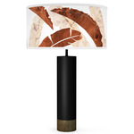 Banana Leaf Thad Table Lamp - Black / Brown