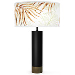 Palm Thad Table Lamp - Black / Green