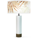 Palm Thad Table Lamp - White / Green