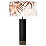 Palm Thad Table Lamp - Black / Brown
