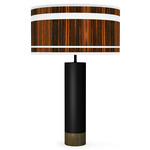 Band Thad Table Lamp - Black / Ebony Linen