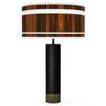 Band Thad Table Lamp - Black / Ebony / Linen
