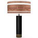 Band Thad Table Lamp - Black / Walnut Linen