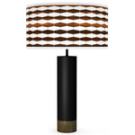 Weave Thad Table Lamp - Black / Ebony Linen