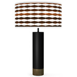 Weave Thad Table Lamp - Black / Ebony / Linen