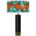 Geode Thad Table Lamp - Black / Geode Blue