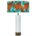 Geode Thad Table Lamp - White / Geode Blue