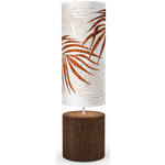 Palm Column Table Lamp - Walnut / Wood