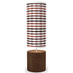 Weave Column Table Lamp - White / Walnut / Rosewood / Linen