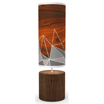 Facet Column Table Lamp - Walnut / Grey Facet