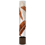 Banana Leaf Column Floor Lamp - Walnut / Wood