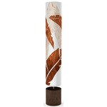 Banana Leaf Column Floor Lamp - Walnut / Brown