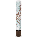 Palm Column Floor Lamp - Walnut / Blue