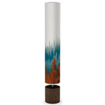 Treescape Column Floor Lamp - Walnut / Blue