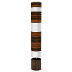 Band Column Floor Lamp - Walnut / Ebony Linen