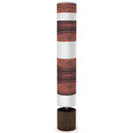 Band Column Floor Lamp - Walnut / Rosewood Linen