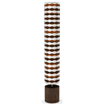 Weave Column Floor Lamp - Walnut / Ebony / Linen